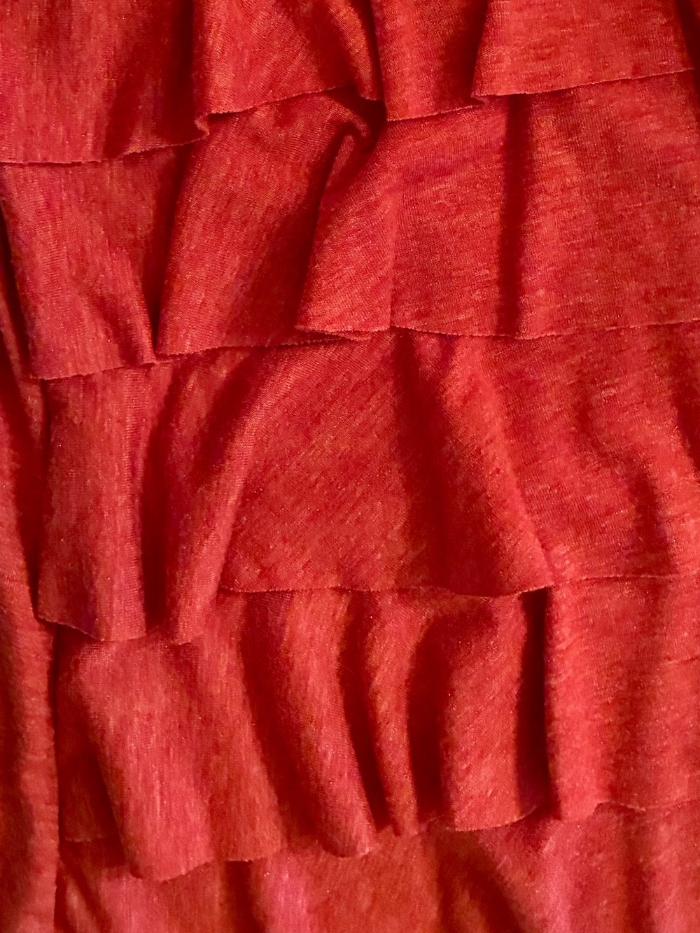 Marc Bouwer Rust Ruffle Open-Front Cardigan - Picture 2 of 3